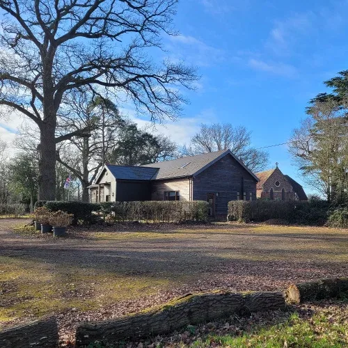 Beech Hill Memorial Hall with Church