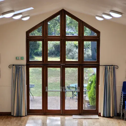 Beech Hill Memorial Hall entrance to patio area