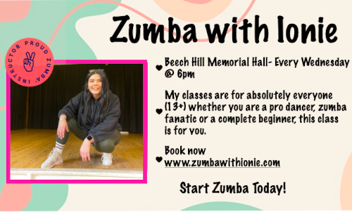 Beech Hill Memorial Hall Zumba classes